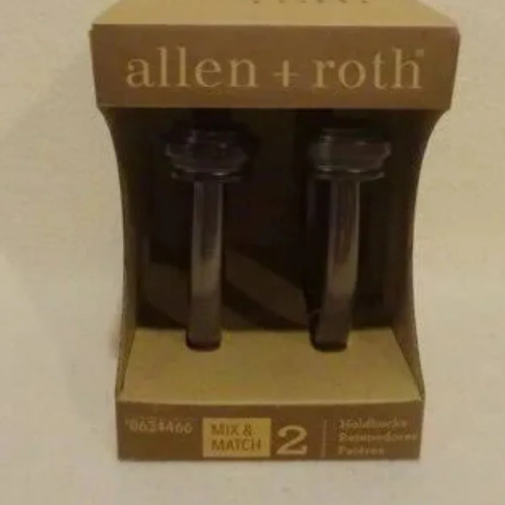 Allen + Roth Oil Rubbed Bronze Steel Curtain Holdbacks 2 Pack New NIB